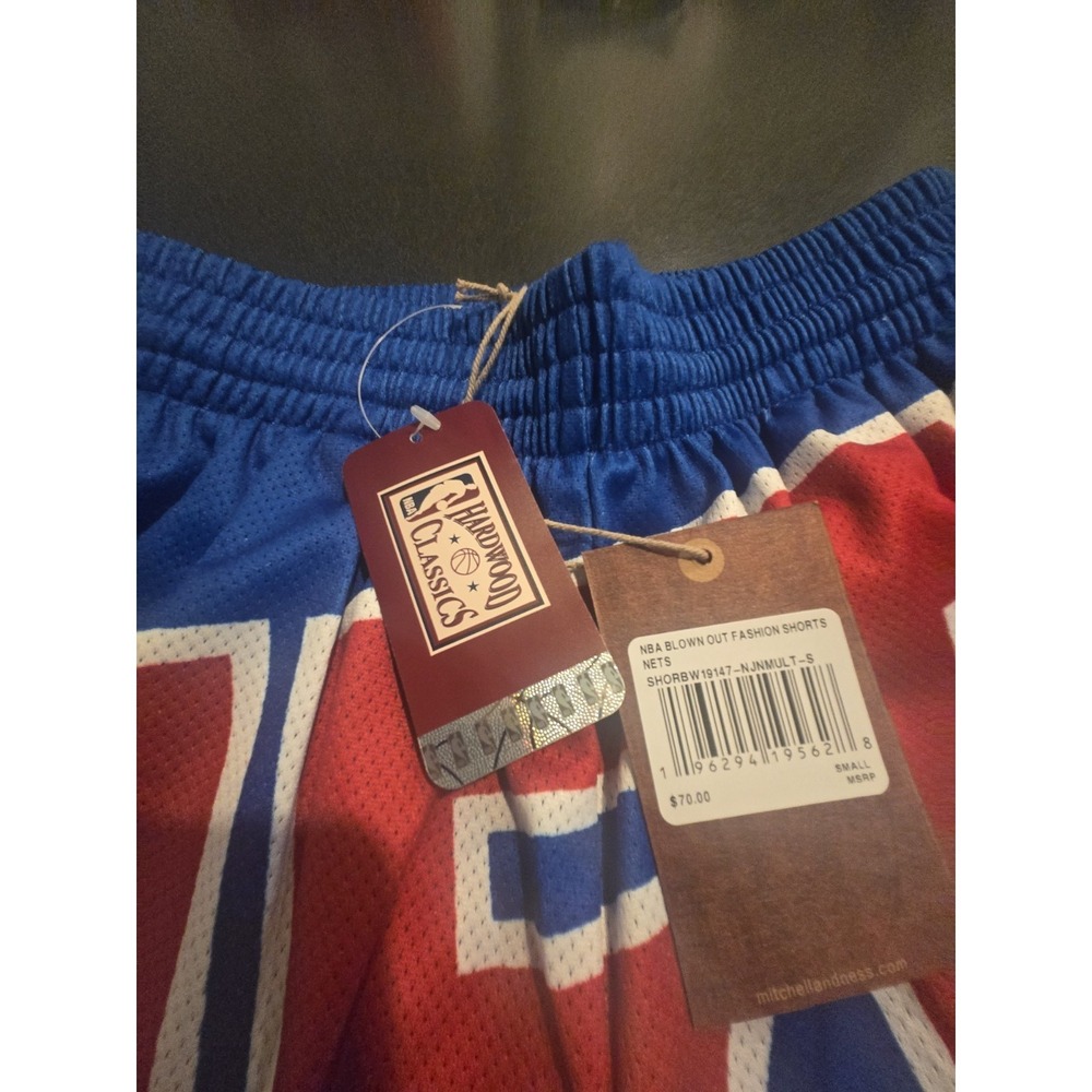Mitchell & Ness Brooklyn Nets Blown Out Fashion Shorts Small NBA Hardwood NWT - Picture 3 of 5